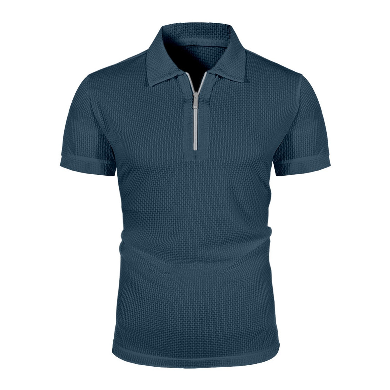 thumbnail image 4 of Camisetas casuales de manga corta para hombre: cuello redondo, mezcla ligera y suave, transpirables para el confort diario en verano., 4 of 7